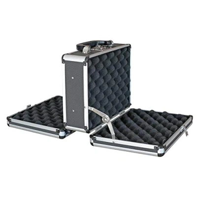 Imagen de HMF 14411 02 Maleta de Aluminio para 2 Pistolas Doble Cara 31 x 26 15 cm Negro