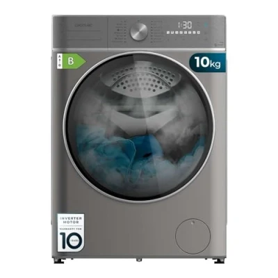 Imagen de Cecotec Lavadora Secadora 10 6Kg Carga Frontal Bolero Wash&amp;Dry 10680 Inverter Steel B. 1400 rpm, 16 Programas, Motor Plus, SteamMax, OnSmart, Fuzzy Logic, SpaCare y Detector de