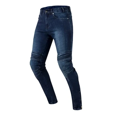 Imagen de OZONE Moto Hornet II Pantalones Vaqueros de Hombre Forro Fibra Aramida Protectores Rodilla Paneles Flexibles Slim Fit