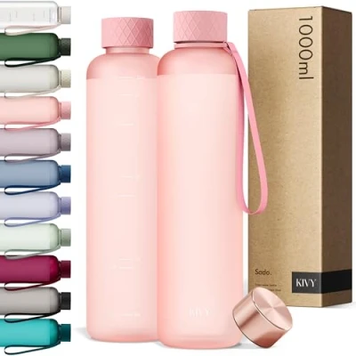 Imagen de KIVY Botella de aqua [1 litro] Agua gimnasio deportiva et oficina sind BPA 1 litro Tritan Water Bottle 1000ml plástico Botellas para reutilizable