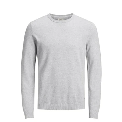 Imagen de Jack &amp; Jones Jjebasic Knit Crew Neck Noos, Suéter Hombre, Light Grey Melange, XL