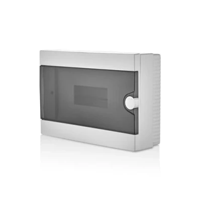 Imagen de Lion Electric Caja de distribución 12 módulos,1 fila distribuidor pequeño blanco, superficie IP40, sótanos, garaje y todos los espacios interiores