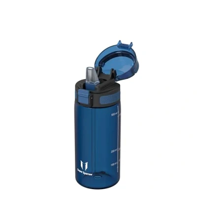 Imagen de Super Sparrow Botella Agua Niños 500ml con Sistema de Pajita, Sin BPA