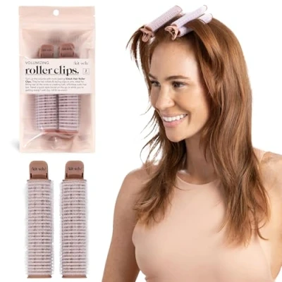 Imagen de Kitsch Clips Instantáneos Voluminizadores para el Cabello de Mujeres Rodillo Volumen, Rizos y Elevación Raíces en Todo Tipo Fáciles Usar 2 Piezas