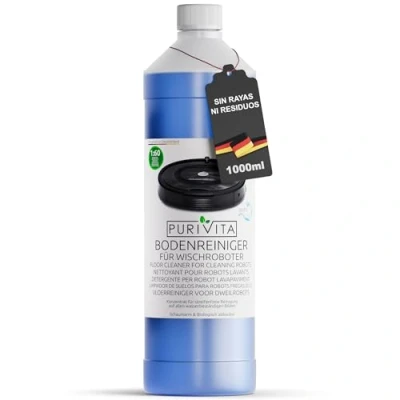 Imagen de PURIVITA Detergente para robot Aspirador 1000 ml limpiador suelo limpieza sin rayas y sostenible Adecuado todos los robots aspiradores fregasuelos
