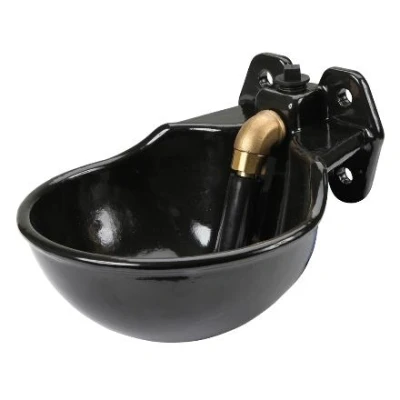 Imagen de Bebedero, válvula tubular G51, vidriado, Kerbl, Negro Adecuado para Ganado Vacas