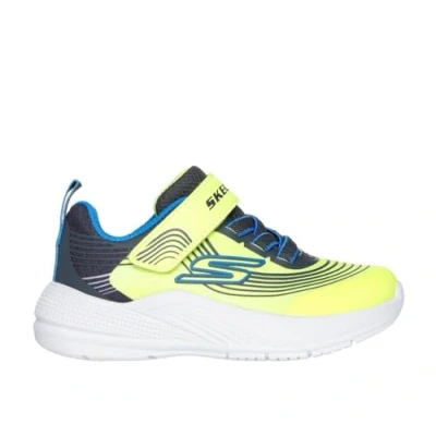 Imagen de Skechers Microspec Advance Tenis para niño, diseño único, azul jaspeado, 7 Toddler