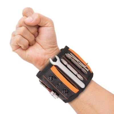 Imagen de Baxcdyswe Regalos Originales para Hombre, Hombres con 15 Imanes, Cinturon de Herramientas Pulsera Magnetica, Ideas el Día del Padre, Cumpleaños, Papa