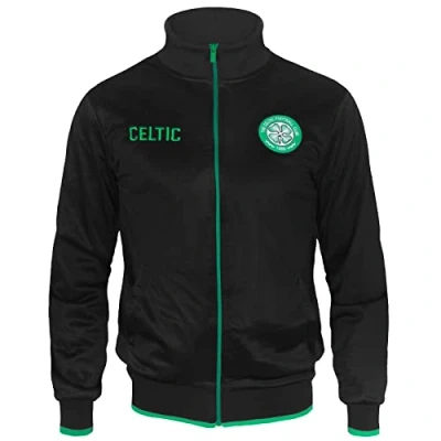Imagen de Celtic FC Chaqueta de Entrenamiento Oficial para Hombre Estilo Retro Negro 3XL