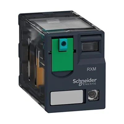 Imagen de Schneider Electric RXM4AB2BD Relé de Miniatura Enchufable, Zelio RXM, 4 Ca, 24 V Cc, Led