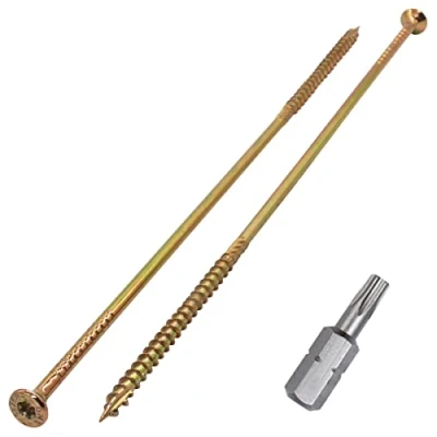 Imagen de SKIR&#039;CO tornillos universales para madera amarilla, cabeza avellanada, torx, tipo 17, aglomerados (10 piezas)