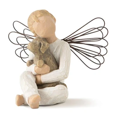 Imagen de Willow Tree Figura de ángel con Perro, Home &amp; Navidad Deco, Enesco