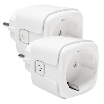 Imagen de LED ATOMANT Pack 2x Enchufe Inteligente WiFi 16A, Medidor de Consumo, Programable con Temporizador y horarios, Control Remoto por APP Smart Life Voz, Compatible Alexa Google Home
