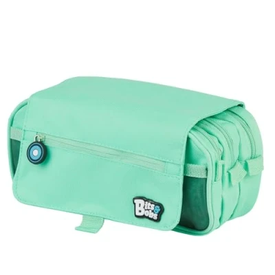 Imagen de Grafoplás Estuche Escolar Tres Compartimentos con Solapa Mint Bits&amp;Bobs Colores Pastel 23x10x10cm Incluye Horario y Zona Identificación Perfecto para Organizar tu Material