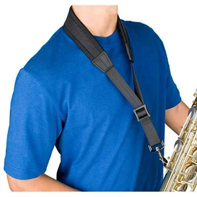 Imagen de Protec NLS310M Correa para saxofón de cuero, 56 cm, color negro