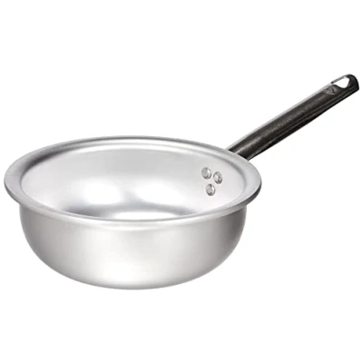 Imagen de Pentole Agnelli Linea Alluminio Professionale Aluminio Profesional 5 mm. Sartén Curvada Radiante con 1 Mango, diámetro 24 cm, Acero Inoxidable, Plateado