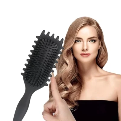 Imagen de 2024 Nueva Curl Hair Defining Brush Define Styling Cepillo Pelo Cerdas Jabalí, Unisex (A)