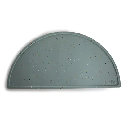 Imagen de Mushie Mantel Individual de Silicona para Niños Tapete Resistente a Las Manchas y Apto Lavavajillas Diseño Antideslizante Accesorio Durable Pequeños Niñas Blue Confetti