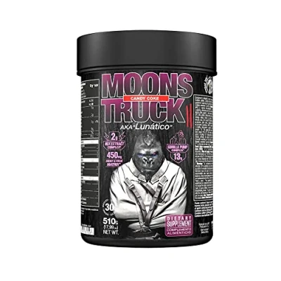 Imagen de ZOOMAD LABS Moonstruck II, Polvos Pre Entreno, Suplemente para Deportistas, Workout en Polvo con Cafeína, Citrulina y Extractos Vegetales 510 g, Sabor Candy Coke