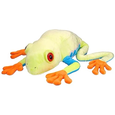 Imagen de Floppies Cuddlekins Jumbo Red Eyed Tree Frog Animales, Color Rana de Ojos Rojos (Wild Republic 82333)