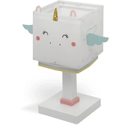 Imagen de Dalber Little Unicorn Lámpara de Mesa o mesilla Infantil Unicornio, 64591, E14, 8 W, Blanco