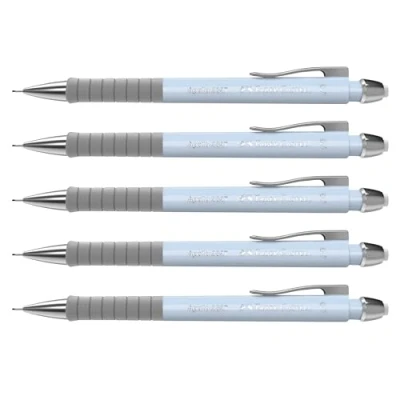 Imagen de FABER CASTELL 205210 Portaminas Apollo azul cielo, 5 unidades, dureza B, mina 0.7 mm, incluye goma de borrar