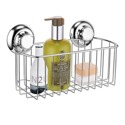 Imagen de MaxHold Sistema de vacío Rectangular Cesta la ducha No perforar Acero inoxidable Nunca Moho almacenamiento cocina&amp;baño