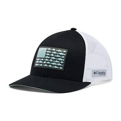 Imagen de Columbia PFG Gorra Unisex de Malla con Cierre a presión en la Parte Trasera Bandera Peces