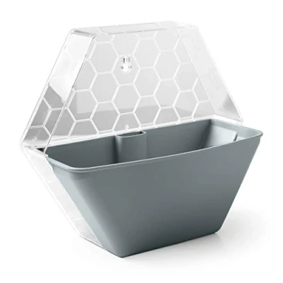 Imagen de GF GARDEN, Modo, Maceta de Interior, Pared y Mesa, plástico, modulable, Color Gris