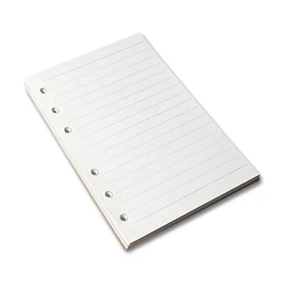 Imagen de Carpeta Personal Planificador con inserciones rayadas hojas sueltas de 120 GSM líneas gruesas, 6 orificios, 100 200 páginas 95mm x 170mm / 3.75″ 6.75&quot;