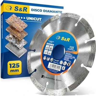 Imagen de S&amp;R Disco de corte Diamante 125 Hormigon UNIVERSAL. Diamantado 125mm segmentado
