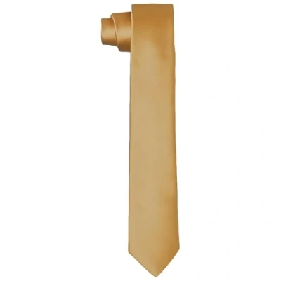 Imagen de DonDon corbatas para hombres hechas a mano aspecto seda 6 cm Oro