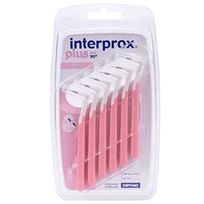 Imagen de Interprox de 0,38 mm rosado más cepillo interproximal Nano Pack 6