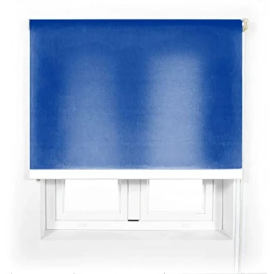 Imagen de Acomoda Textil Estor Translucido Liso de Fácil Instalación. Persiana Enrollable para Ventanas y Puertas. (Azul, 100x180 cm)