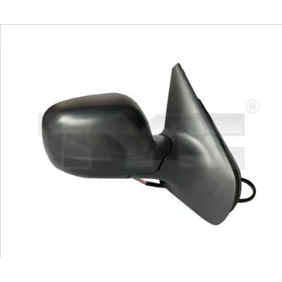 Imagen de espejo retrovisor Tyc 337 0299 derecha negro para ajuste elect. espejo, convexo, tintado en azul, calefactable, caja pequeña de