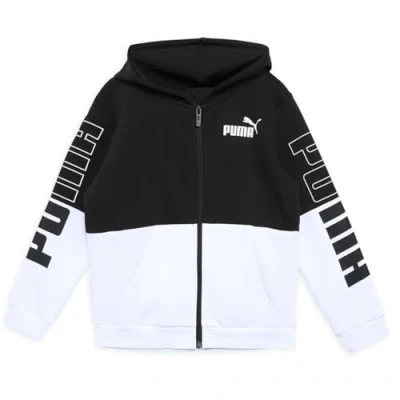 Imagen de PUMA Power Colorblock Full Zip Hoodie FL B Sudor, Niños, Negro Black, 128