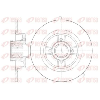 Imagen de REMSA 6698.20 Disco de freno Eje trasero 274, 274 11 4 macizo con anillo sensor ABS, cojinete rueda incorporado RENAULT: Scénic 1, MEGANE 1