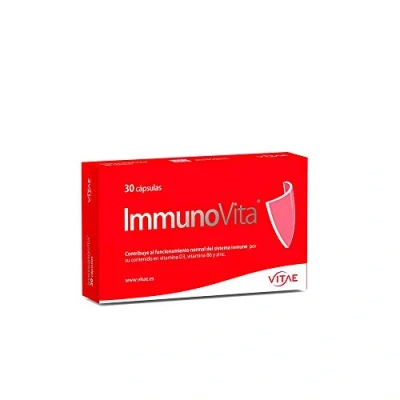 Imagen de Vitae ImmunoVita 30 cápsulas Betaglucanos de levadura, vitamina D3, B6 y zinc Activar las defensas Fortalecer el sistema inmunitario