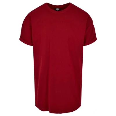 Imagen de Urban Classics LONG Shaped Turnup Camiseta básica, Hombre, Talla: XS, Brickred