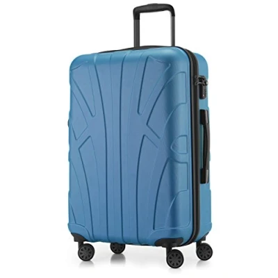 Imagen de Suitline Maleta rígida, Equipaje de Viaje, TSA, 66 cm, Aprox. 58 litros, 100% ABS Mate, Azul Cian