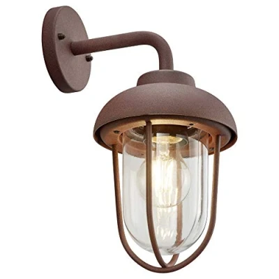 Imagen de Trio Leuchten Duero 202760124 Lámpara de pared para exteriores (aluminio fundido a presión, cristal transparente, no incluye 1 bombilla E27)