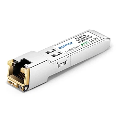 Imagen de QSFPTEK Gigabit SFP 1000BASE T Copper RJ45 Módulo Transceptor 1G Transceiver para Cisco GLC T/SFP GE T, Ubiquiti UF 1G, Mikrotik, D Link, Supermicro, TP hasta 100m