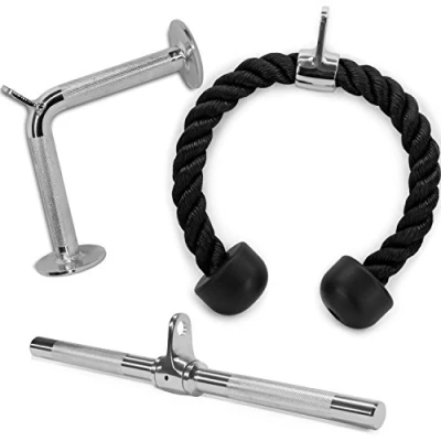 Imagen de Yes4All SJ46 Combo Cable Attachment, Cuerda Tríceps, Barra Recta, en V