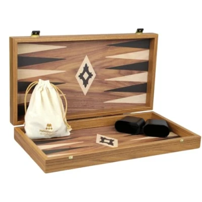 Imagen de Juego de backgammon Manopoulos nogal 20 pulgadas