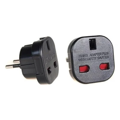 Imagen de Maclean MCE72 Adaptador para Enchufe británico UK a Europeo UE Redondo Universal