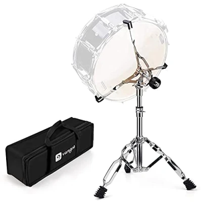 Imagen de Vangoa Soporte para Caja Snare Drum Stand Ligero de Altura Ajustable con Doble Refuerzo y bolsa Transporte Tambores 10 &quot;a 15&quot; Diámetro