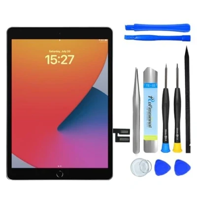 Imagen de NB+ Reemplazo de pantalla para iPad 7ª 8ª 10.2 pulgadas (A2197 A2198 A2200 A2270 A2428 A2429 A2430) Generación Digitalizador visualización táctil 2019/2020 Adhesivo preinstalado (no LCD)