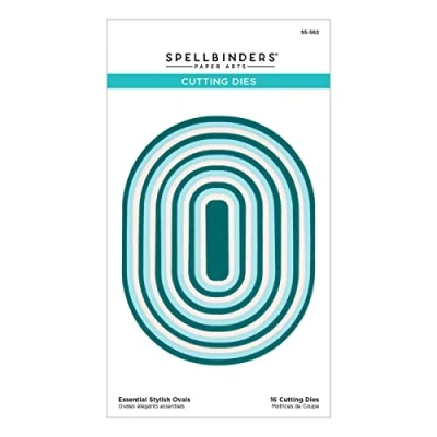 Imagen de Spellbinders Troqueles grabados esenciales de la colección Elegant Ovals, metal, uno