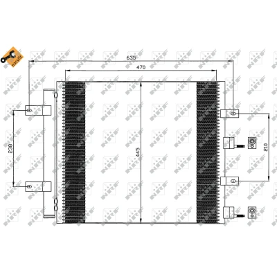 Imagen de NRF EASY FIT 35604 Condensador con secador, junta anular 14,2 11 Aluminio 470 JAGUAR: S Type