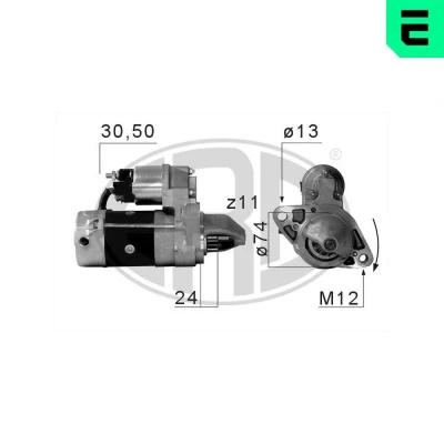 Imagen de ERA 220664A Motor de arranque 12 2 11 TOYOTA: Corolla Verso, RAV4 III SUV, Avensis II Berlina, LEXUS: IS